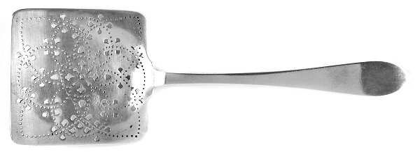 Faneuil (Sterling, "L" or No Stamps) Solid Pierced Waffle Server