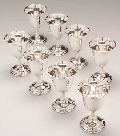 146 (Sterling, Hollowware) (Set of 8) Wine Goblet