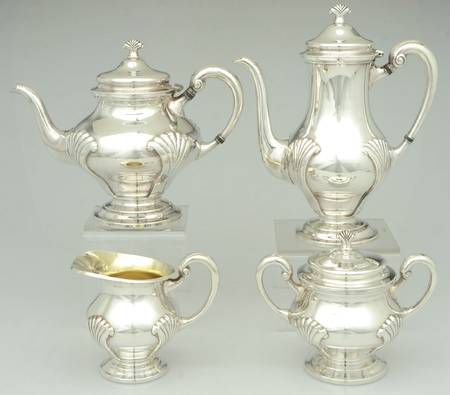 Onslow (Silverplate, Hollowware) (4 Piece) Silverplate Tea Set