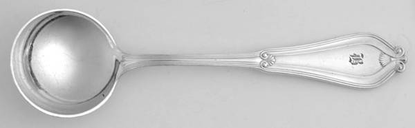 Whittier (Silverplate, 1907) Round Bowl Soup Spoon (Bouillon)