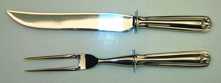 Benjamin Franklin (Sterling, "Towle") Small Stainless Blade 2-Piece Steak Carving Set