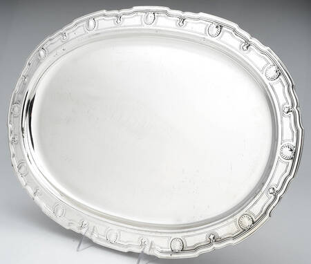 Shell & Thread (Sterling, Hollowware) 18" Oval Tray