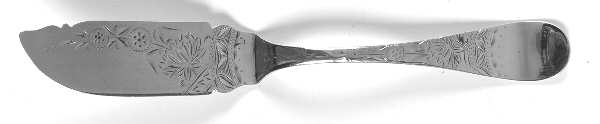 NO. 50 (STERLING) Flat Handle Bright Cut Master Butter
