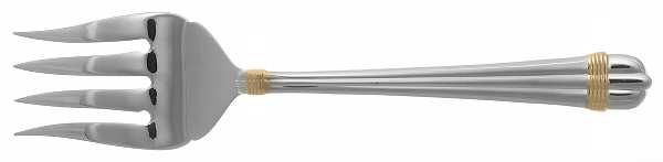 Amante Gold (Stainless) Medium Solid Cold Meat Serving Fork