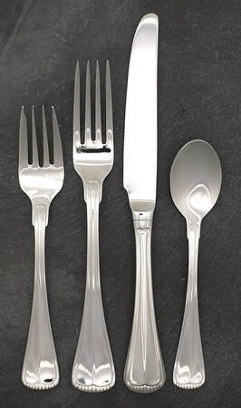 Hamilton (Stainless, All Glossy, China) 4 Piece Place Setting