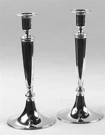 TIS48 (Sterling, Hollowware) Pair of Candlesticks