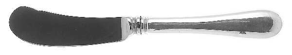 Hannah Hull (Sterling, 1974-2003) Butter Spreader Hollow Hdl-Paddle/Stainless Blade