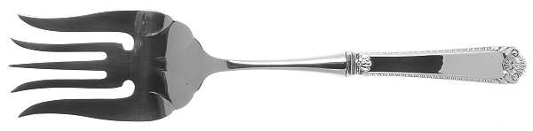 Lamerie (Sterling, 1974-2009) Large Stainless-Tine Cold Meat Serving Fork