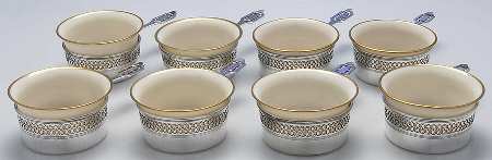 18674D (Sterling, Hollowware) (Set of 8) Ramekin with Lenox Liner