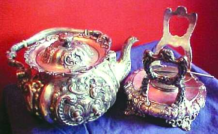 507 (Sterling, Hollowware) Kettle, Stand & Burner