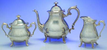 2851 (Silverplate, Hollowware) 3 Piece Tea Set (PTP, PCR, PSU)