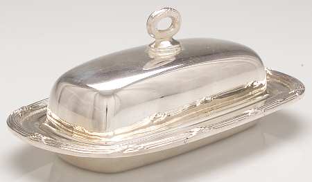 2851 (Silverplate, Hollowware) 1/4 Pound Covered Butter & Liner