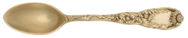 Chrysanthemum Gold (Str, 1880, Gold Vermeil) Five O'Clock Teaspoon