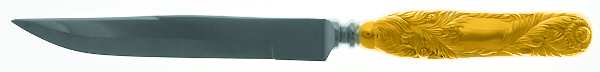 Chrysanthemum Gold (Str, 1880, Gold Vermeil) Individual Steak Knife Hollow Handle