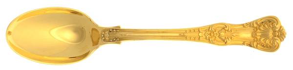 English King Gold (Str, 1885, Gold Vermeil) Five O'Clock Teaspoon