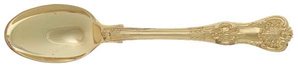 English King Gold (Str, 1885, Gold Vermeil) Demitasse Spoon