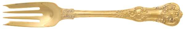 English King Gold (Str, 1885, Gold Vermeil) Individual Salad Fork