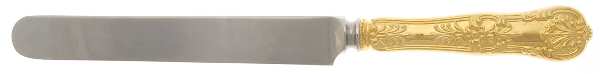 English King Gold (Str, 1885, Gold Vermeil) Blunt Hollow Knife with Bolster