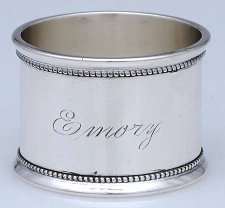 8748 (Sterling, Hollowware) Monogram Napkin Ring