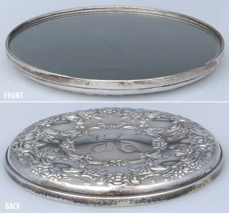 Old Master (Sterling, Hollowware, 4 Marks) Sterling Purse Mirror