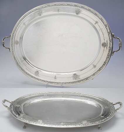 Old Master (Sterling, Hollowware, 4 Marks) Large Waiter Tray
