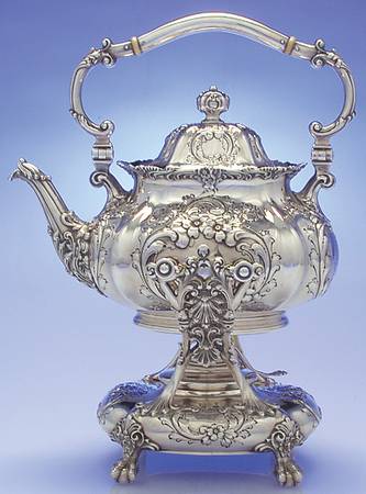 727 (Sterling, Hollowware) Kettle, Stand & Burner