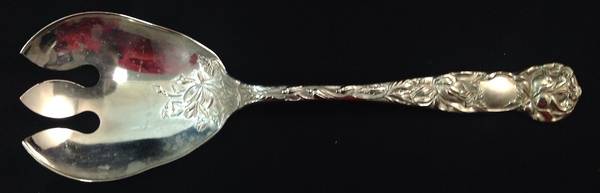 Bridal Rose (Silverplate) Solid Salad Serving Fork