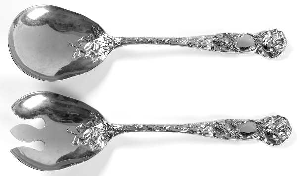 Bridal Rose (Silverplate) (2 Pc) Solid Salad Set