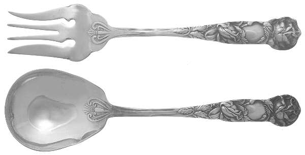 Bridal Rose (Silverplate) (2 Pc) Solid Salad Set