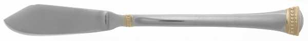 Classique Bead Gold Accent (Stainless) Flat Handle Master Butter Knife