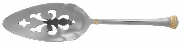 Classique Bead Gold Accent (Stainless) Pierced All Stainless Pie Server