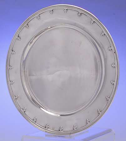St. Dunstan (Sterling, Hollowware) Dinner/Service Plate