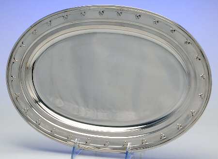 St. Dunstan (Sterling, Hollowware) 14" Oval Serving Platter