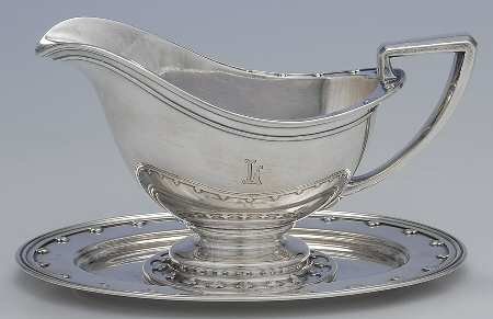St. Dunstan (Sterling, Hollowware) Gravy Boat & Underplate