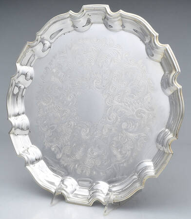 Chippendale (Silverplate, Hollowware) 12" Round Tray