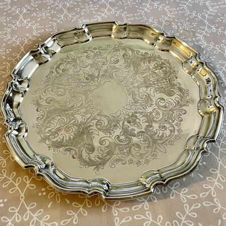 Chippendale (Silverplate, Hollowware) 16" Round Tray