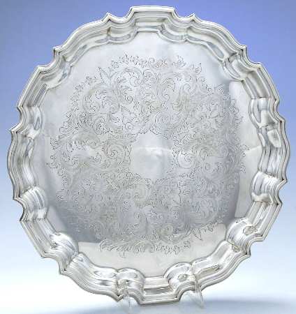Chippendale (Silverplate, Hollowware) 14" Round Tray