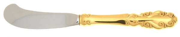 Esplanade-Gold Vermeil Butter Spreader Hollow Hdl-Paddle/Stainless Blade