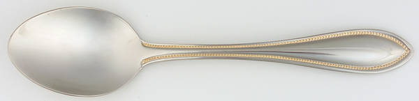 Tuscan Bead Gold (Stainless) Teaspoon by Towle Silver