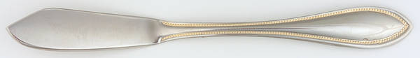 Tuscan Bead Gold (Stainless) Flat Handle Master Butter Knife