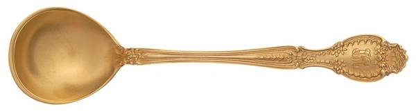 Richelieu (Gold Vermeil) Large Monogram Chocolate Spoon