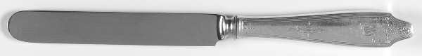 Clinton Engraved (Sterling, Monograms) Dessert/Tea Knife with Stainless Blade