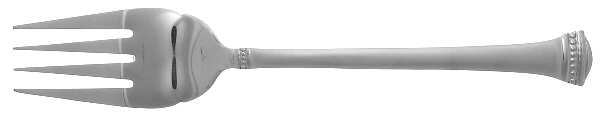 Classique Bead Frost (Stainless) Medium Solid Cold Meat Serving Fork