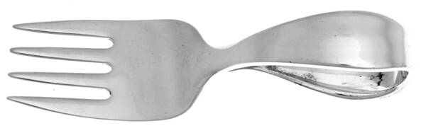 Loop (Sterling) Curved Handle Baby Fork