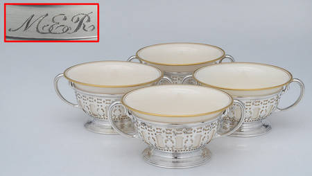 18673 (Sterling, Hollowware) Bouillon Cup with Liner - Set of 4