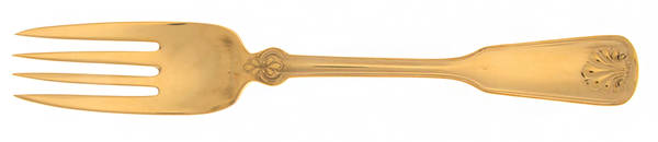 Shell & Thread (Strl, 1905, GoldVermeil) Pastry Fork