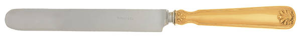 Shell & Thread (Strl, 1905, GoldVermeil) Blunt Hollow Table Knife with Bolster