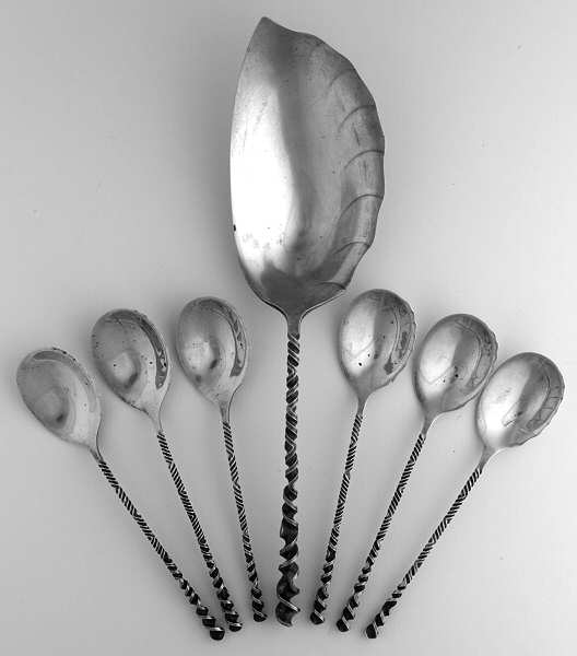 No. 127 (Sterling) 7 Piece Ice Cream Set (ICSS and 6 ICSP)