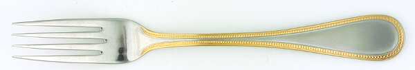 Beaded Antique Gold (Stnl, Gold Accent, Korea, Satin) Fork