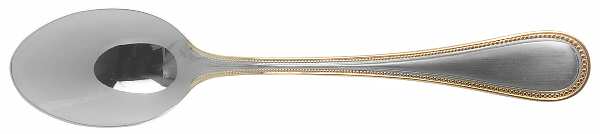 Beaded Antique Gold (Stnl, Gold Accent, Korea, Satin) Teaspoon